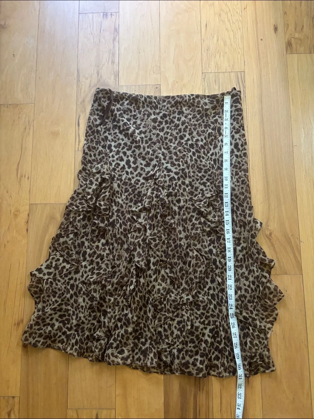 Lauren petite silk skirt. Leopard print.